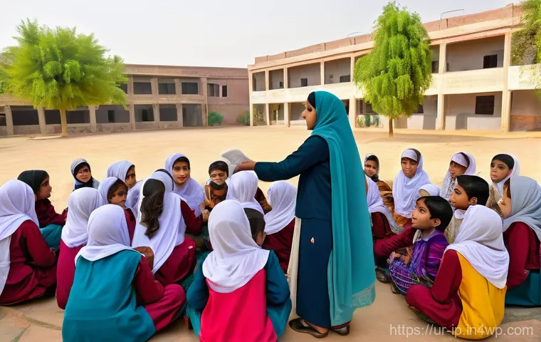 실생활에서의 지식 활용의 필요성과 실천 - **"A dynamic image of a diverse group of young Pakistani professionals, men and women, collaborative...