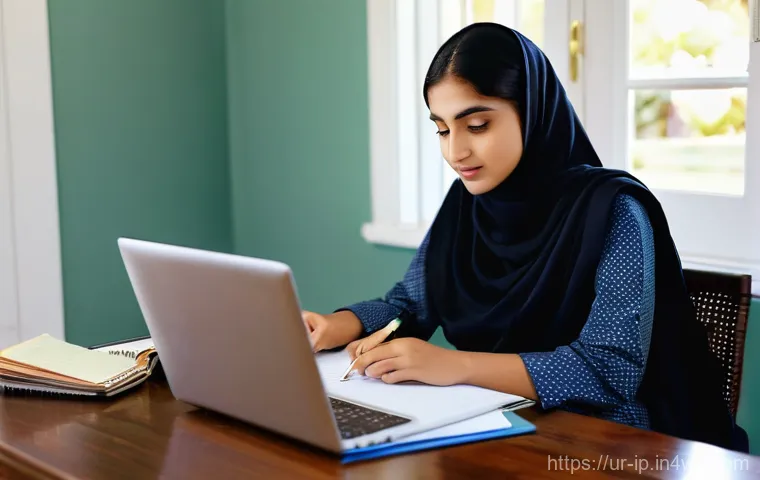 일상에서의 지식 적용을 위한 예시 연구 - **Prompt 1: Empowering Financial Management**
A young Pakistani woman, wearing a modest, traditi...