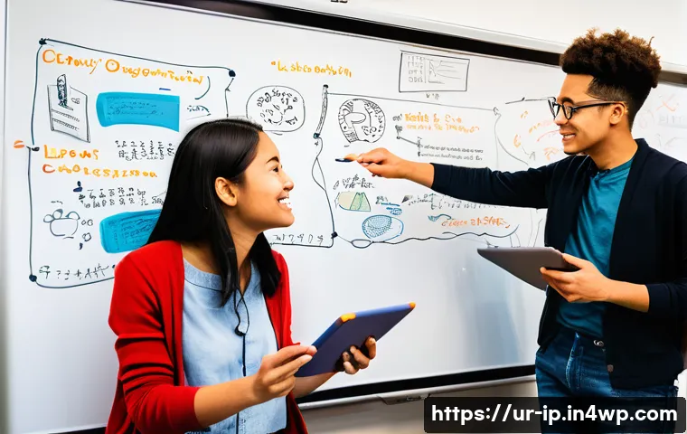 습득한 지식을 통한 창의적 사고 개발 - **Prompt for "Connecting Knowledge and Creative Thinking":**
"A vibrant, brightly lit, and moder...